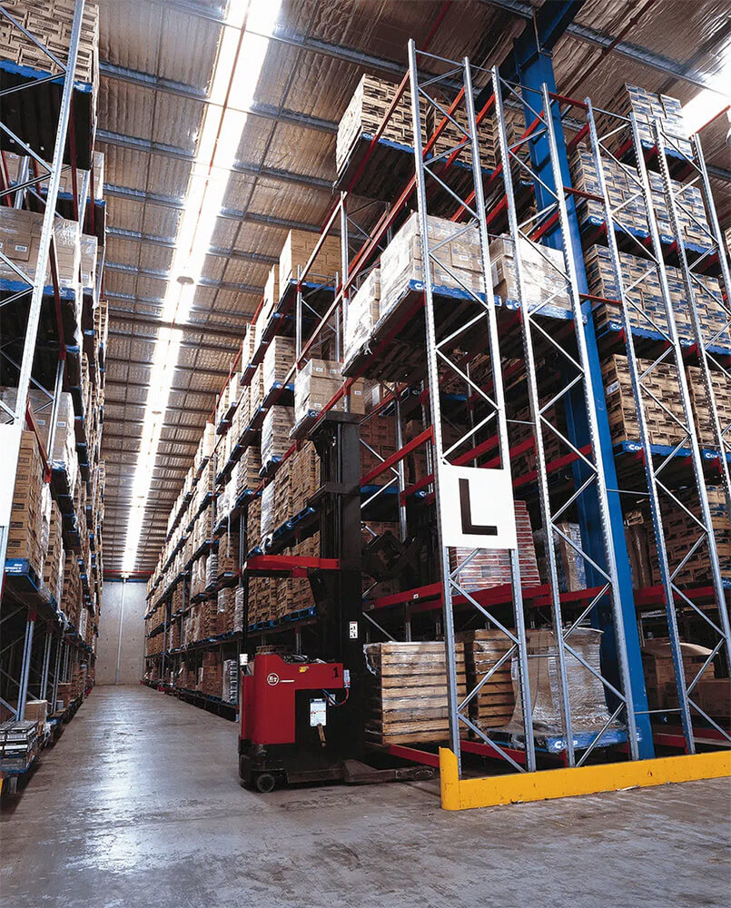 A photo of SPACERACK Double Deep Pallet Racking
