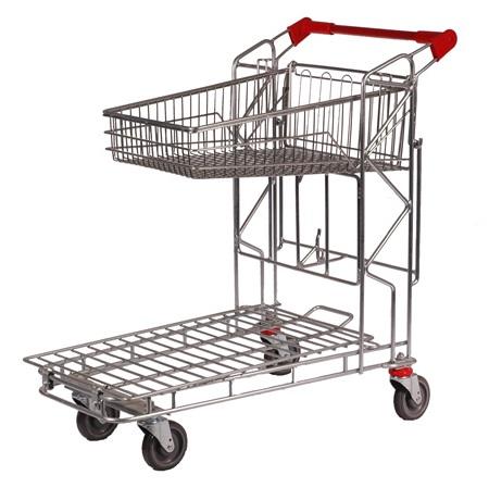 2 Tier Tilt Tray Order Picking Trolley , 2 Tier Tilt Tray Order Picking Trolley - Tilted