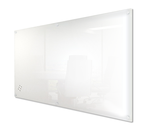 Glass Wall Mounted Magnetic Whiteboards 900mm Wide x 600mm Deep, 