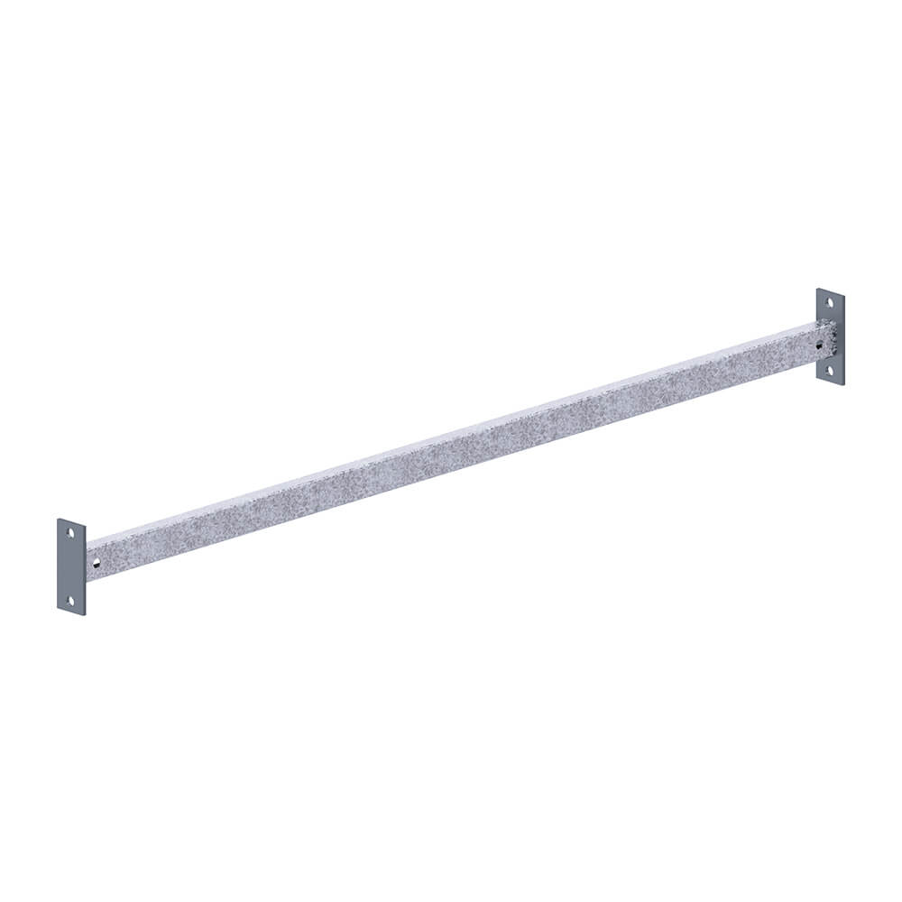 Braced-style row spacer for rigid alignment of back-to-back racking.