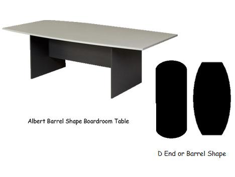 Australian Made Barrel or D End Shape Boardroom Table - 1800 Long