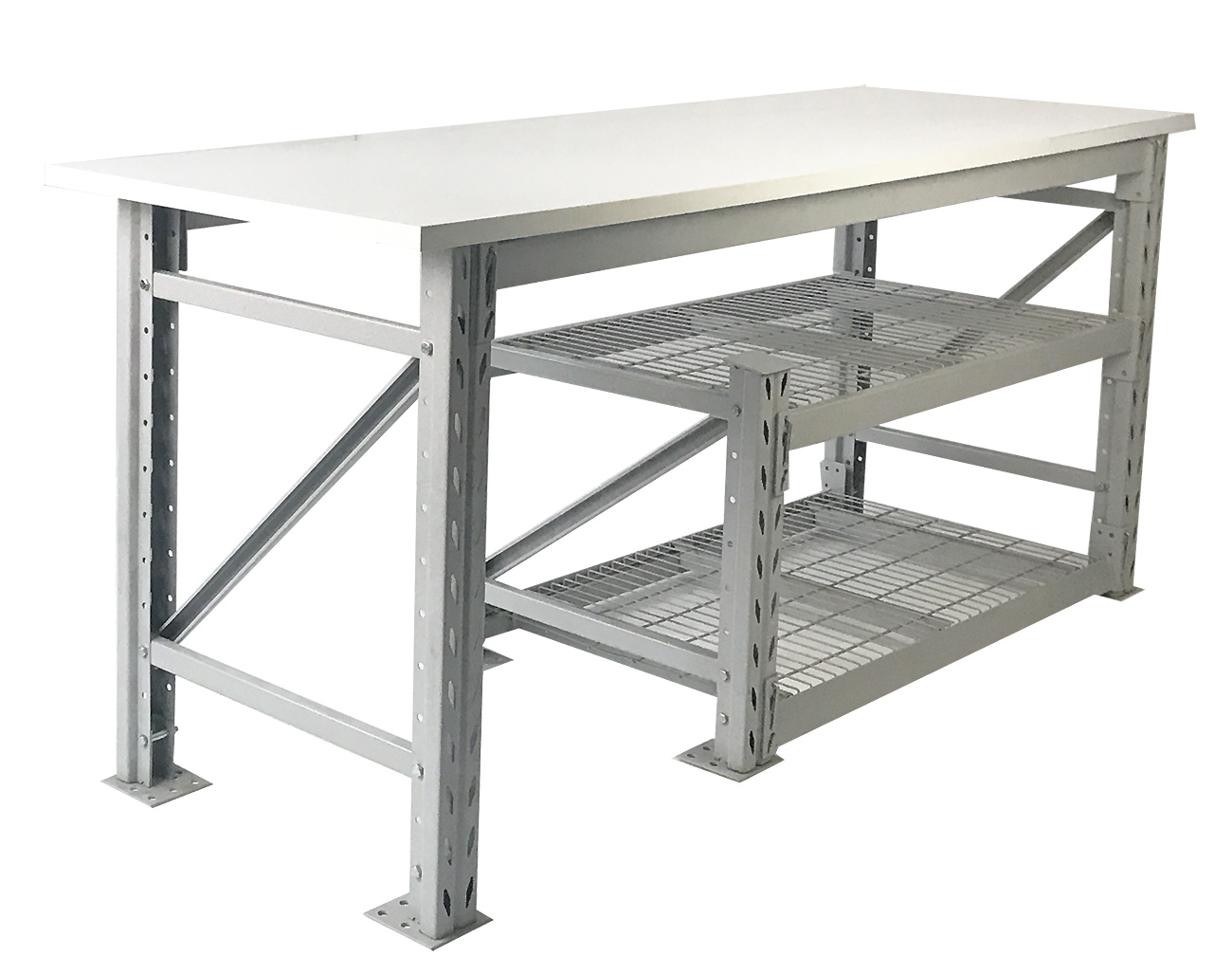 Workbench With Mesh Shelves | Absoe