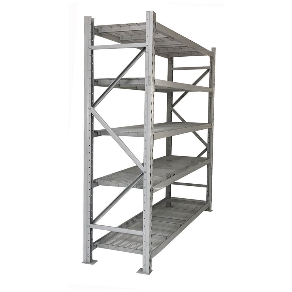 High-quality used longspan shelving, perfect for warehouses, workshops, and garages.