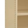 Multiple bays of rolled upright shelving installed in a warehouse, showing high-density storage layout., Single bay of rolled upright shelving, highlighting the compact and sturdy design., Close-up view of the metal shelves on a rolled upright shelving unit, showing smooth finish and load capacity., Detailed view of a rolled upright shelving post, showing vertical perforations for shelf adjustment., Close-up of a metal shelf clip used to secure shelves to the upright frame., Single rolled steel shelf for upright shelving, showcasing reinforced construction., Side angle of a rolled upright shelving upright, displaying its structural profile and strength., Shelf clip inserted into the upright post, demonstrating tool-free shelf installation., Top view of a shelf on a rolled upright system, highlighting depth and surface texture.