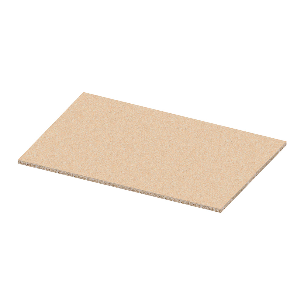 Durable plywood shelf panel for use as self-infill on racking.
