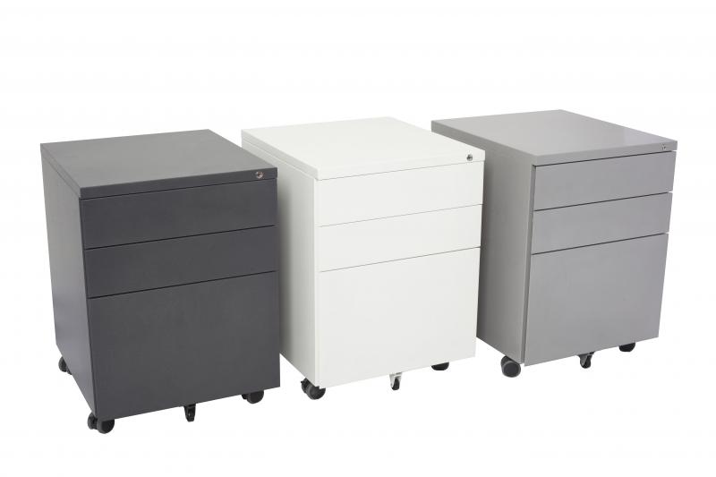 Metal Mobile Pedestal - 2 Drawers & 1 File Drawer, Metal Mobile Pedestal - 2 Drawers & 1 File Drawer, Metal Mobile Pedestal - 2 Drawers & 1 File Drawer